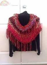 Fringed Shoulder Cozy -Feza Yarns -free