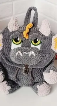 Plush Fairytale Shop / Fabulous amigurumi - Marta Timok - Marina - Baby Dino Backpack