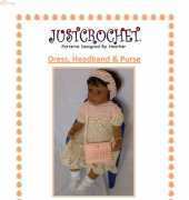 Just Crochet - Heather Davidson - JC74D Dress Headband and Purse