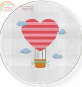 Daily Cross Stitch - Hot Air Balloons