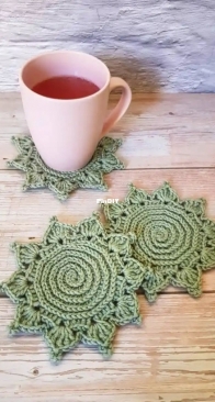 The Crochet Fix - Farrah Jane Tate - Boho Starburst Coasters