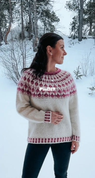 Raspberry Sweater by Christina Gjertsen - Sisu Knitwear