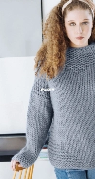 Love Wool Jumper by Katia Yarns - English, Spanish - Free