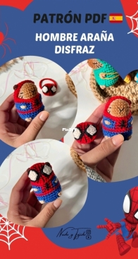 Nudo y Tejido - Nyta - Capybara Spiderman Costume - Capibara Hombre Araña Disfraz - Spanish
