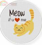 Daily Cross Stitch - Meow if You Love Me