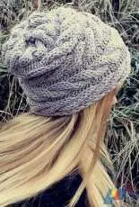 Cable Wrap Beanie by Katrine Hammer -Free