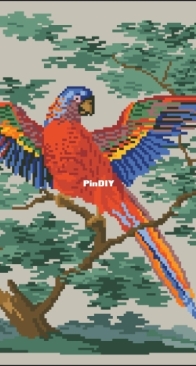 G. Eduard Muller 1860 Parrot on a tree  XSD+PCS
