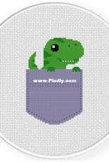 Daily Cross Stitch - Pocket Dino