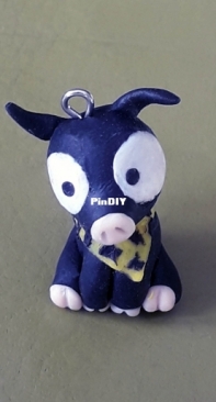 Polymer clay bead-P-chan