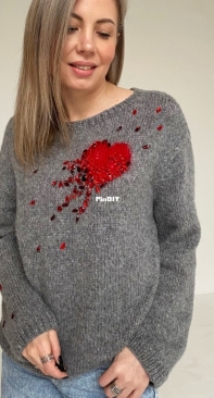 Heart Sweater by Galina Sheikh - Russian