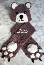 bear hat and scarf