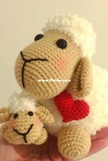 Mommy and baby sheep