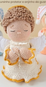 A Crocheteira Feliz - Ana Claudia Dognini Valarini - Bears and Angel - Ursinhos e Anjinho - Portuguese