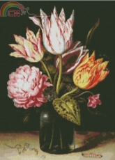 Artecy Cross Stitch - Bouquet of Tulips by Ambrosius Bosschaert the Elder