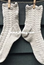 Ripple Wave Socks by Kate Lore for Emerald Lotus Fiberarts