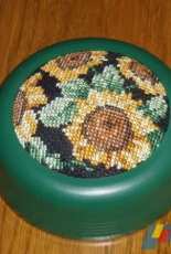 Black pincushion with sunflowers - My work