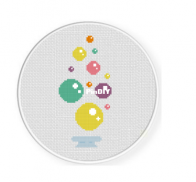 Daily Cross Stitch - Colorful Bubbles