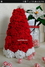 Flawless Crochet Flowers - Leticia Lebron - Chrysanthemum Santa hat
