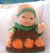 Lil Pumpkin - Romy Williams - 5 Inch baby Doll Dress Combo