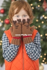 Lion Brand Yarn - Amy Gaines -  L40459  Reindeer Mittens-  Free