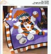 Mary Maxim - 4410N Snuggly Snowman Afghan