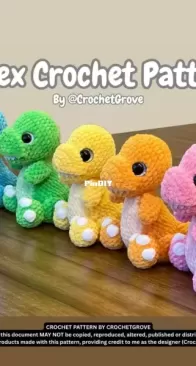 Crochet Grove- T-rex- English