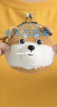New Mommy Handmade DIY - Su Su Jie Jia - Susans Family - A845 - Cute Pet Metal Frame Kiss Lock Purse - Shiba Inu - Chinese - Free
