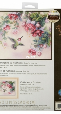 Dimensions 13139 - Hummingbird & Fuchsias