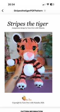 Yarn over with Natasha - Natasha Smuts - Stripes the Tiger