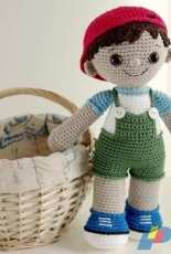 Smartapple creations- Maarja Harsing Vark - Tobias Amigurumi Boy Doll