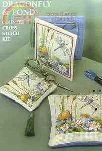 Anchor TS32 - TS33  Dragonfly & Pond Pincushion and Needle Case
