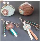 my work, wallets with keychains