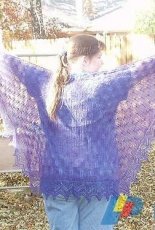 Fir Cone Three-Quarter Shawl by Kat LeFevre/ Creative Pop Offs-English-Free