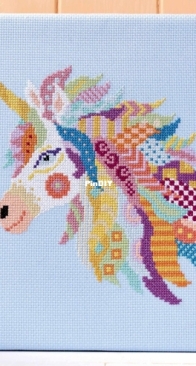 Colourful Unicorn by Megan Caines from The World of Cross Stitching TWOCS 361 XSD