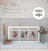 Ajisai Designs Red Birds & Berries, Blackwork