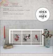 Ajisai Designs Red Birds & Berries, Blackwork