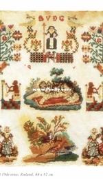 Sampler from the first half of the 19th century from Zeeland in Holland Merklap HVDC XSD