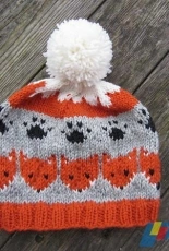 Revespor lue Beanie by Berit Løkken - Norwegian - Free