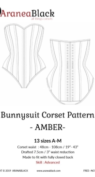 Aranea Black - Amber Bunnysuit Corset - Sizes A-M