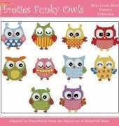Pinoystitch Hooties Funky Owls -   Pies Baby Owls