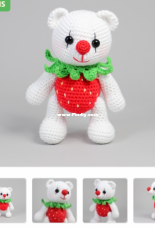 Hobbii Designs-Marjan van Leer-Rachel The Strawberry Bear-Dutch-Free.