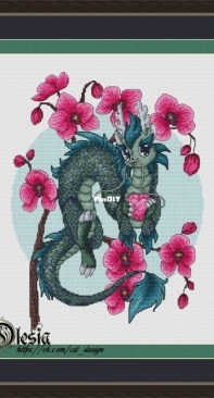 Dragon and Orchids by Olesia Gavrilova