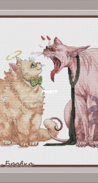 Aziraphale and Crowley The Cats by Maria Brovko XSD