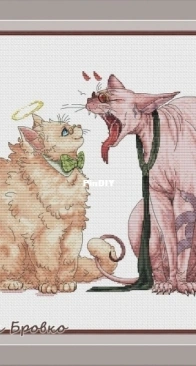 Aziraphale and Crowley The Cats by Maria Brovko XSD