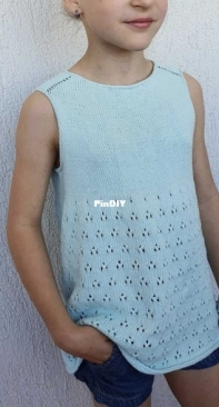 Allure summer top for girls by Maya Zimina - Russian