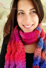 Big Squishy Cabled Scarf by Benjamin Matthews