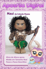 Mamâe Corujinha - Maui - Moana Collection - felt - Portuguese