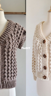 Crochet Dreamz - Naaz M - Snowdrift Cardigan