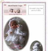 babydoll hand knit B20 smocked lacy coat set 8-13"