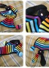 Tiamat Creations - Menard Aleksandra - Doudou the Rainbow Bunny - French